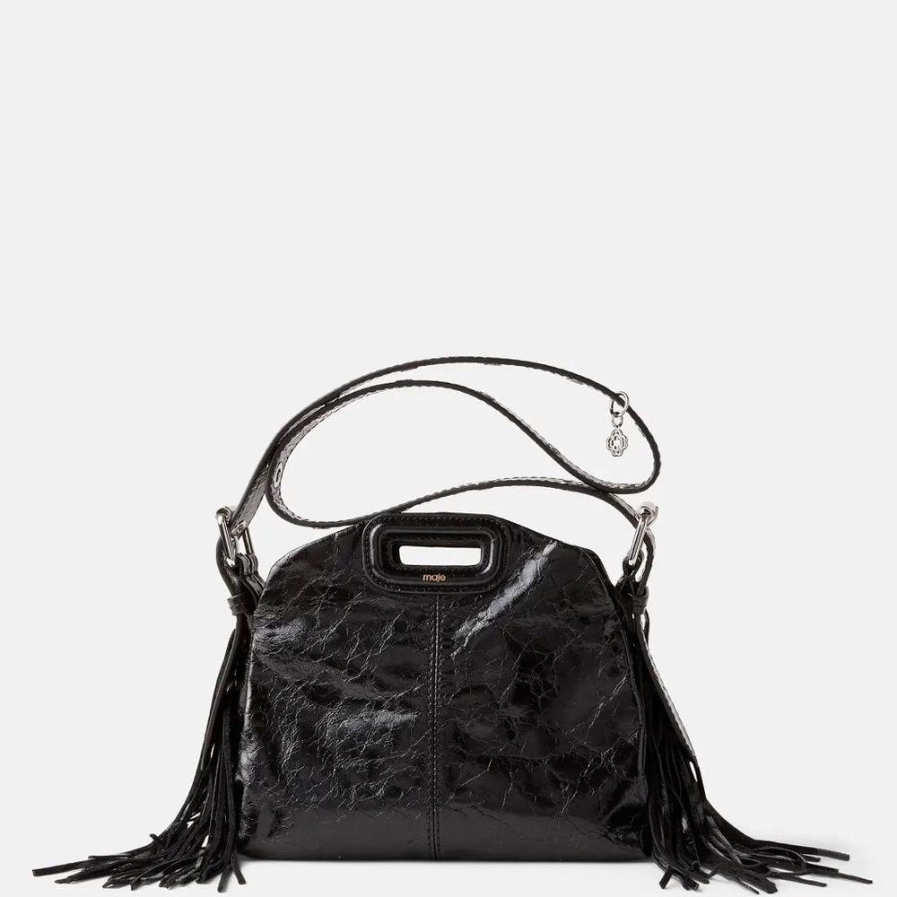 Maje Miss M Mini embossed leather bag